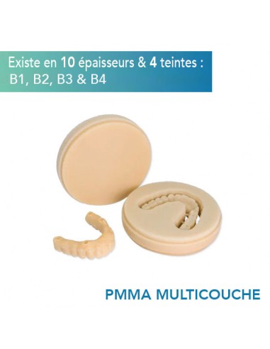 Disque PMMA Multicouche - Teintes B1, B2, B3 & B4 - 10 épaisseurs - HUGE 2 - 3 jours ouvrés.