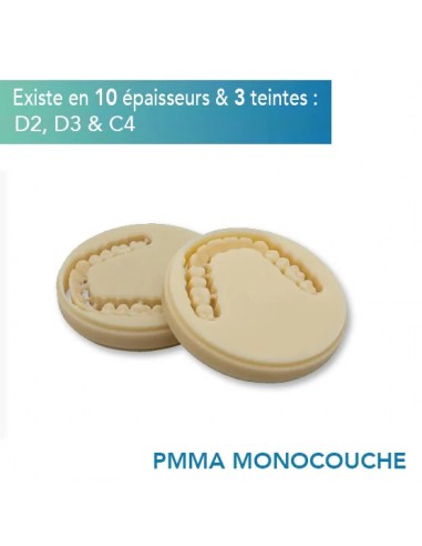 Disque PMMA Monocouche - Teintes D2, D3 & D4 - 10 épaisseurs - HUGE commande en ligne